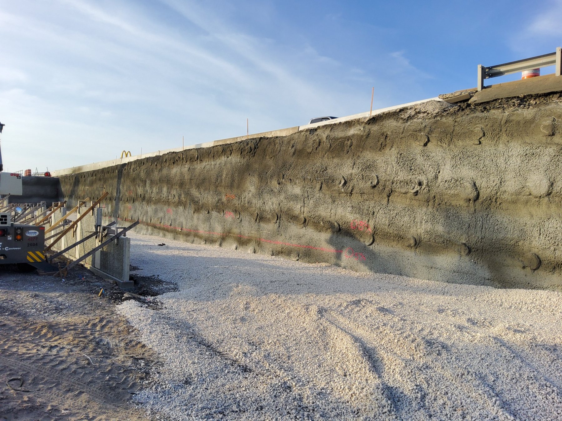 Permanent soil nail wall installation