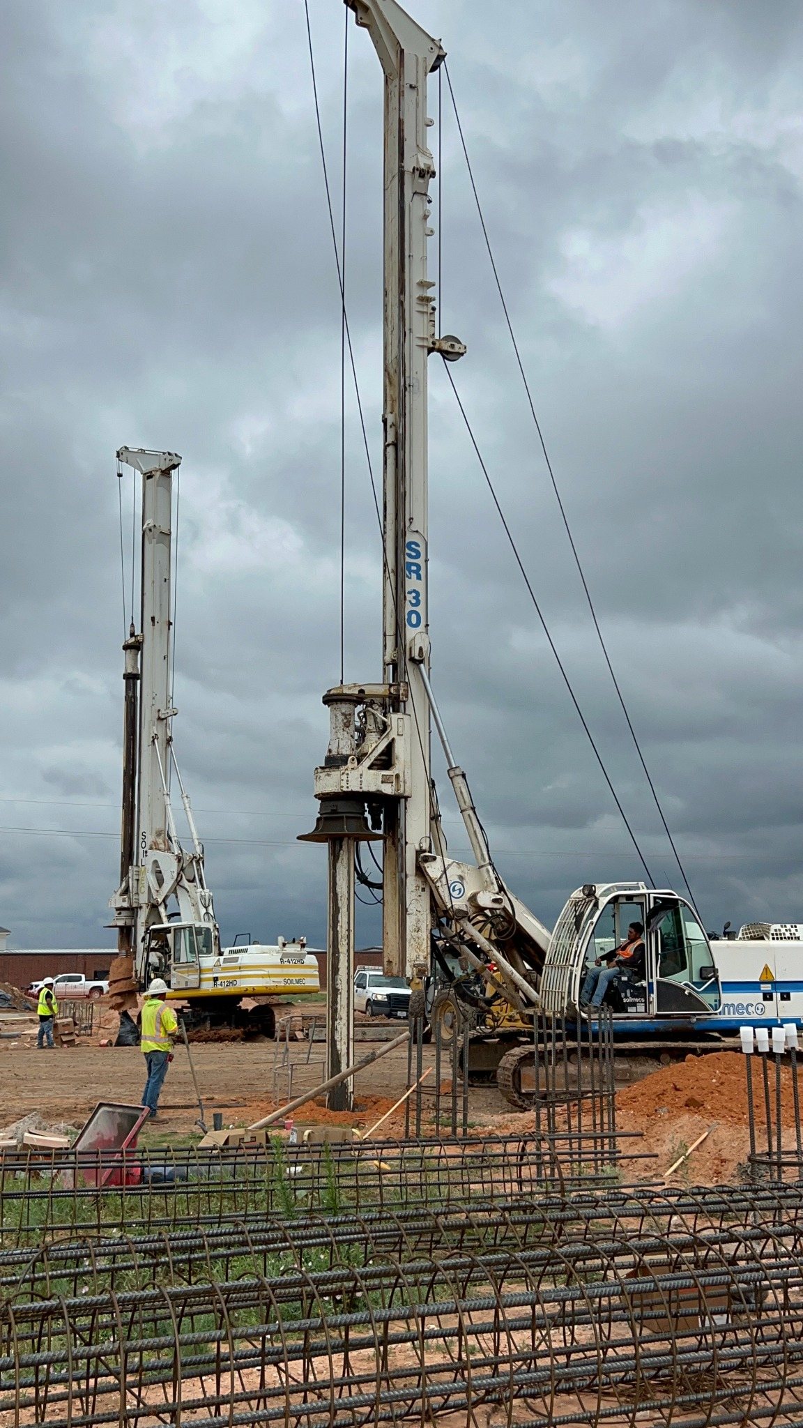 Drilled shaft foundation operations